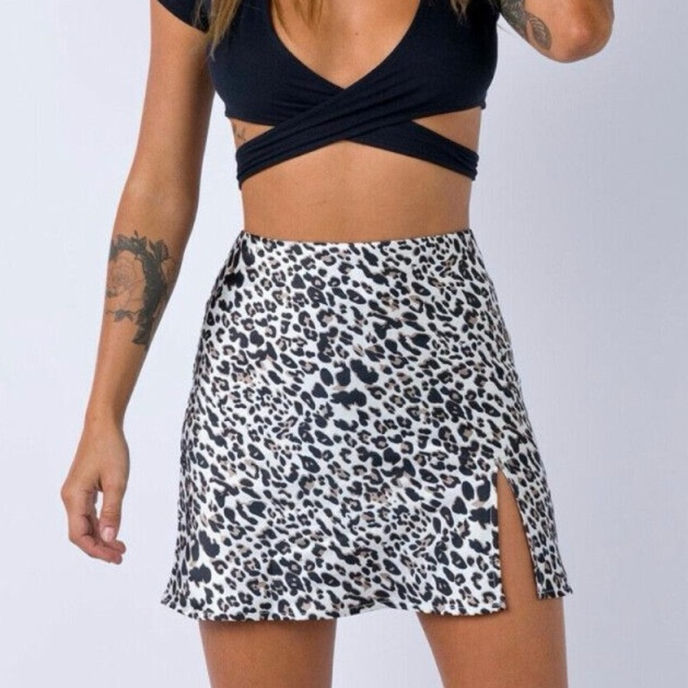 Princess polly yates leopard mini skirt